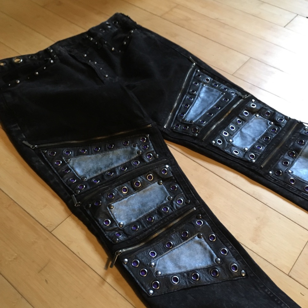 Custom leather pants and vest